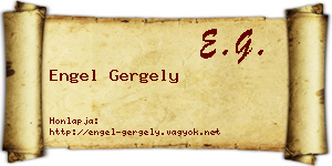 Engel Gergely névjegykártya