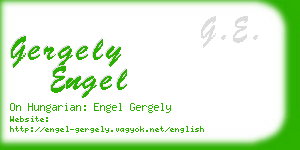 gergely engel business card